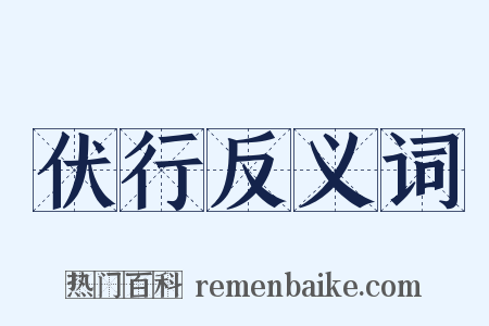 伏行反义词是什么意思的图片